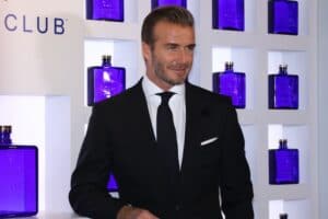 David Beckham with temple hair recession