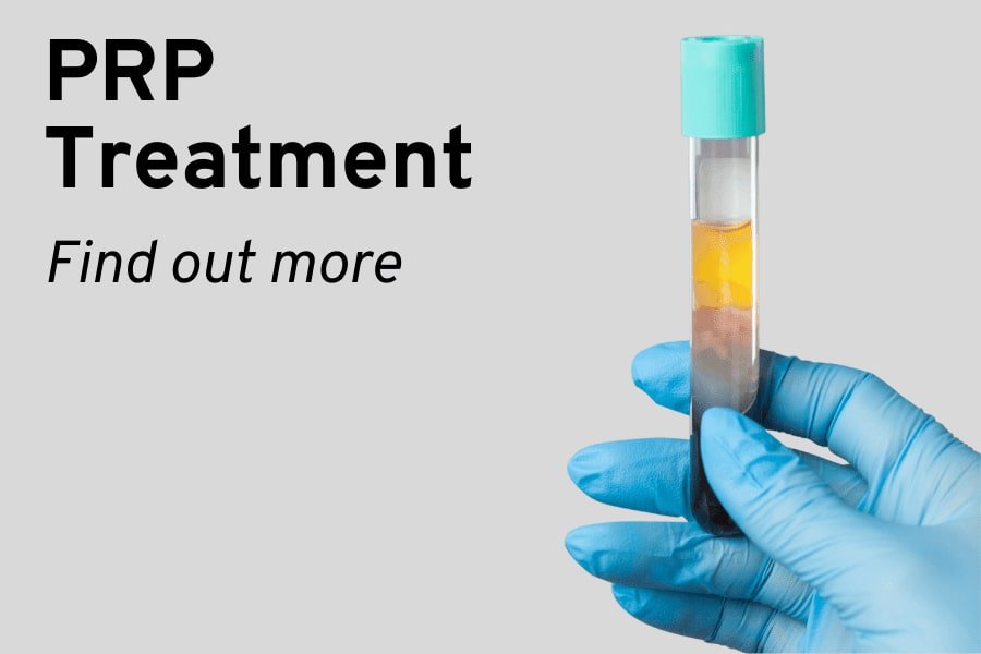 PRP hair treatment with test tube