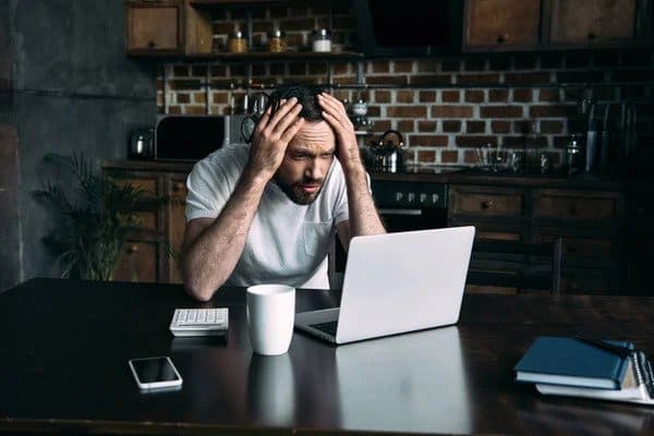 man with stress related hair loss